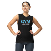 Gym Junkie Blue Unisex Muscle Shirt