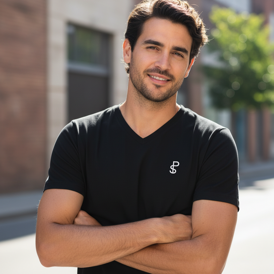 PS Unisex Short Sleeve V-Neck T-Shirt