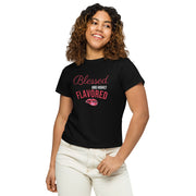 Blessed and Highly Flavored Women’s high-waisted t-shirt by Psway Wear